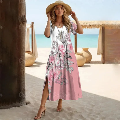 Kvinnors Klänning Lätt Polyester Trendig-1