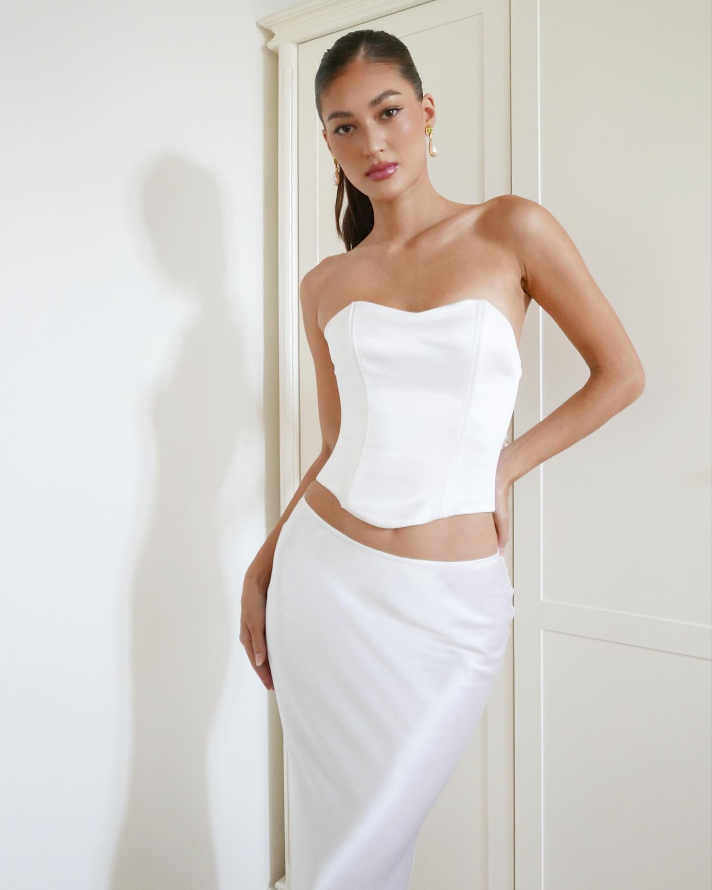 Damklänning A-linje Monokrom Polyester Spandex-3