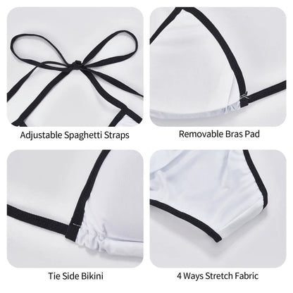 Dam Tvådelad Bikini Hjärtdesign Polyester-2