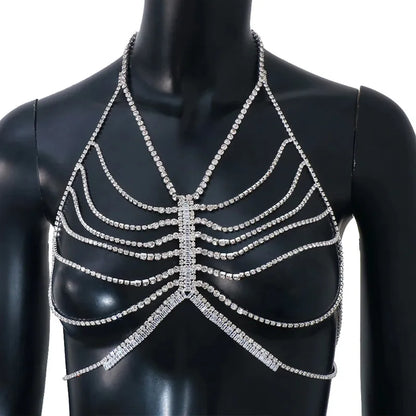 Kvinnors Kroppsmycken Geometrisk Design Metall Rhinestone-3