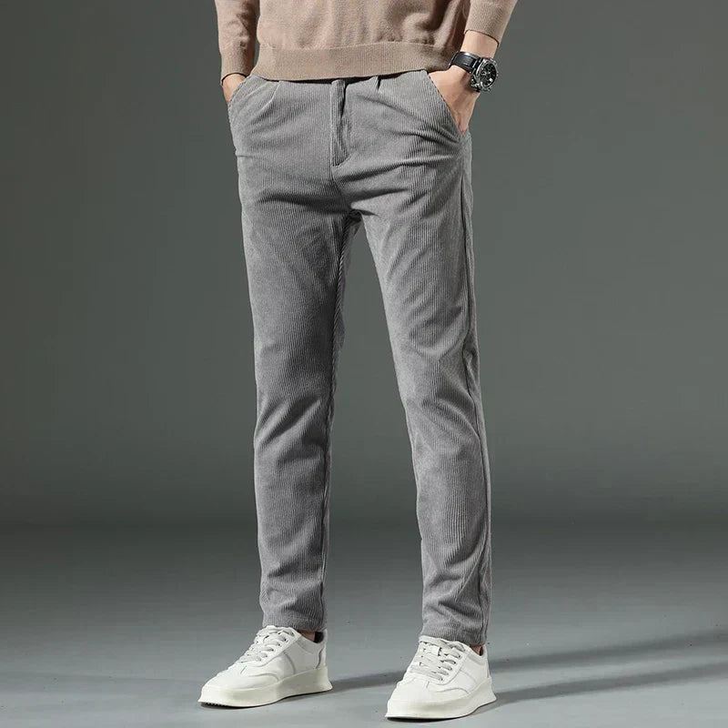 Herrbyxor Cordhose Mjuk Kvalitet Avslappnad Design-1