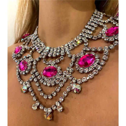 Variant image for Kvinnors Smyckeset Halsband och Örhängen Koppar med Strass-9