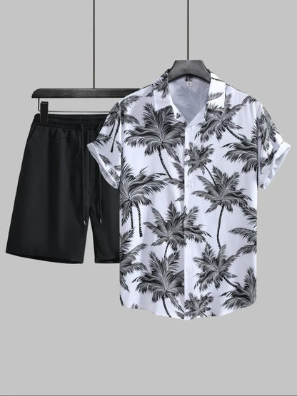 Tvådelat Set Dam Kjol Palmenprint Polyester-1