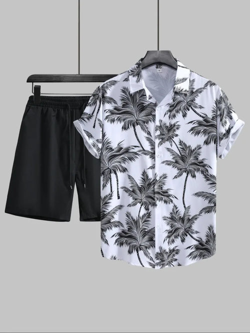 Tvådelat Set Dam Kjol Palmenprint Polyester-1