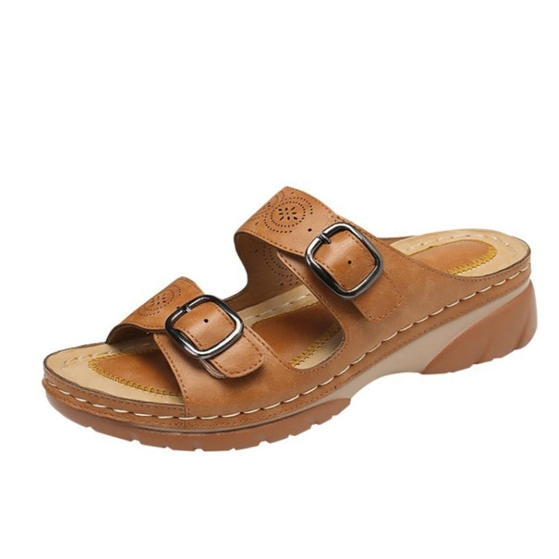 Dam Sandaler Ortopedisk Design Andningsbart Syntetmaterial-3