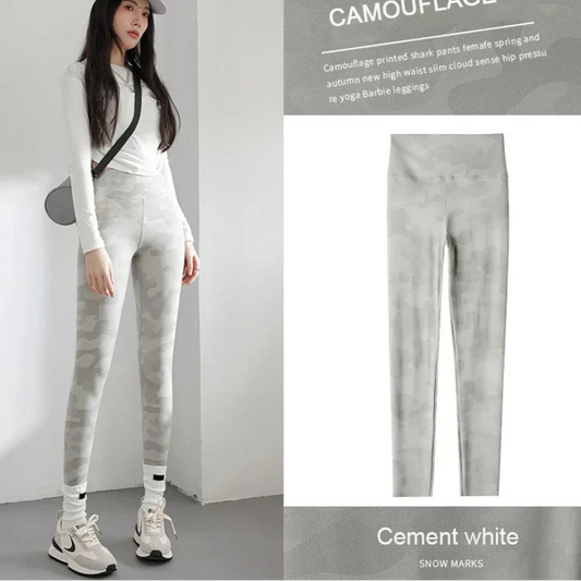 Dam Leggings Hög Midja Monokrom Spandex Nylon-1