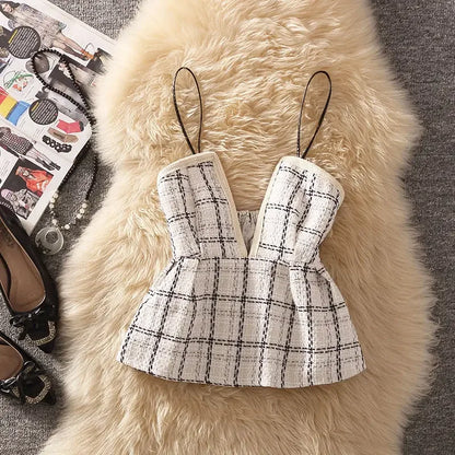 Dam Festtoppar med Pärlkrage och Rollkrage i Ull-4