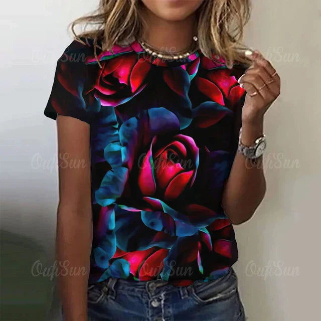 Kort Klänning Dam Fräsch Design 100% Bomull-1