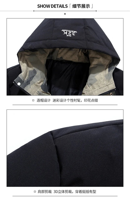 Herrparka Huva Vindavvisande 100% Bomull-4