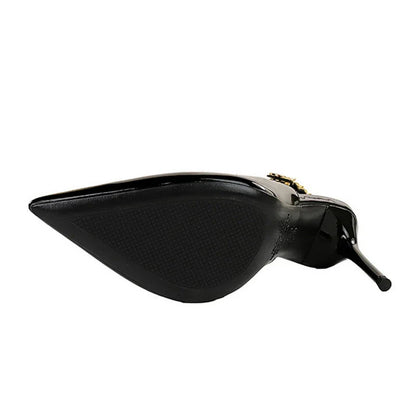 Dam Slingback Skor Spetsig Design Hög Klack PU-material-5