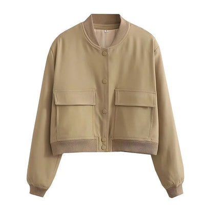 Kvinnor Kort Jacka Trendig Design Miljövänliga Material-5