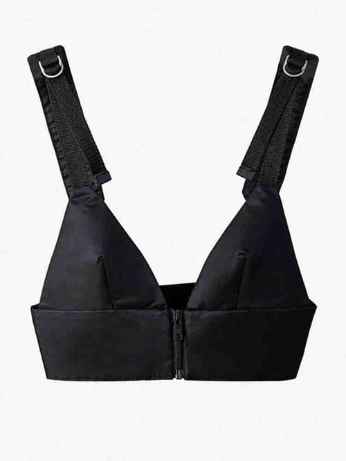 Dam Festtoppar Blixtlås Kort Bomull-1