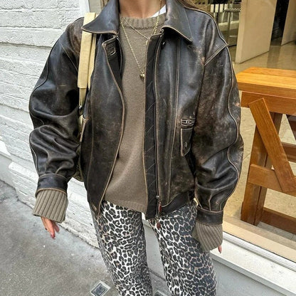 Dam Jeans Leopardmönster Retro Denim-5