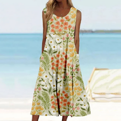 Kvinnors Avslappnad Klänning Polyester Elegant Design-1