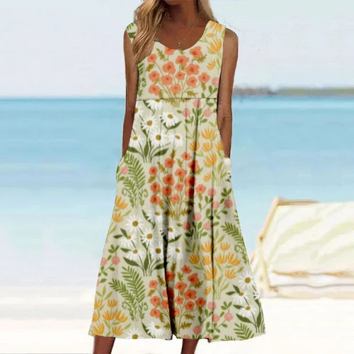 Kvinnors Avslappnad Klänning Polyester Elegant Design-1