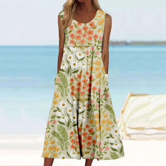 Kvinnors Avslappnad Klänning Polyester Elegant Design-1