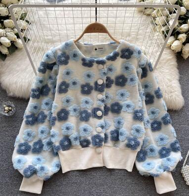 Variant image for Dam Tröja Lykta Ärmar Patchwork Dacron-9