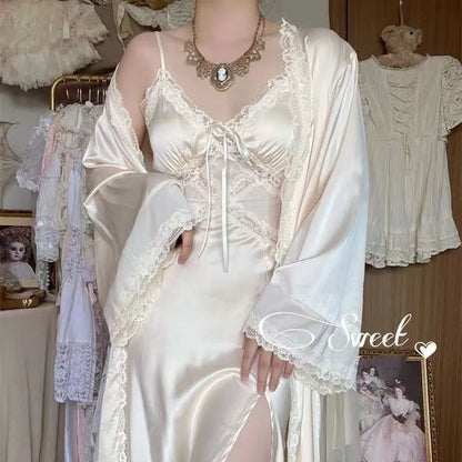Variant image for Dam Morgonrock Tidlös V-Ringning Bomull Polyester-2