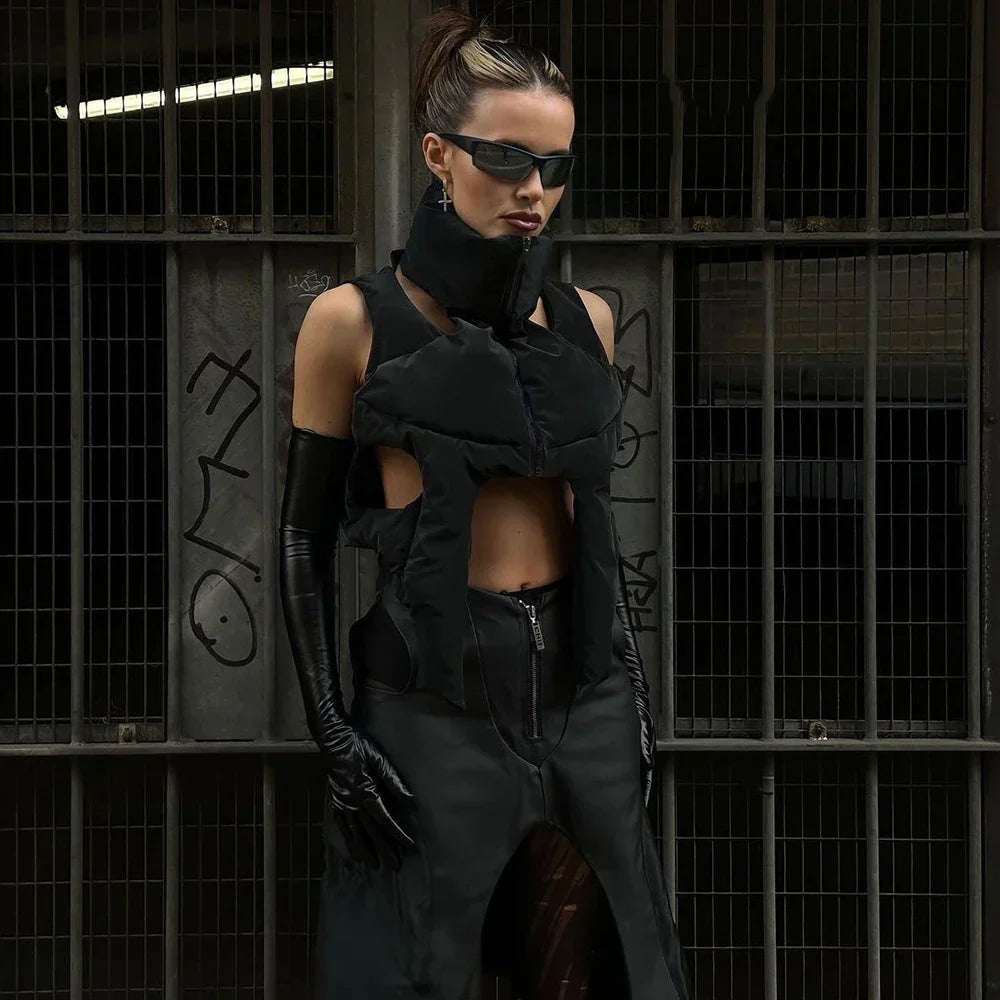 Dam Kortärmad Topp Hålmönster Bomull Nylon-3