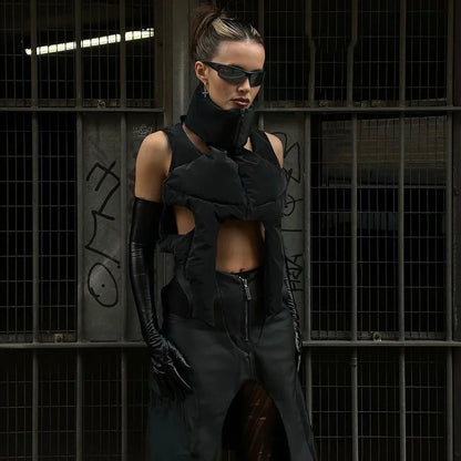 Dam Kortärmad Topp Hålmönster Bomull Nylon-3