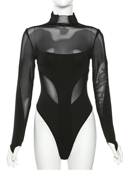 Dam Bodysuit Slående Design Polyester Elegant Komfortabel Passform-2