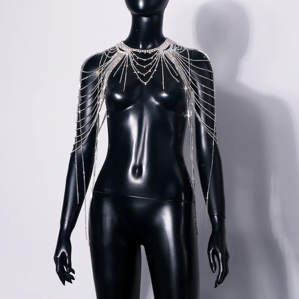 Kroppsmycken Halsband med Geometrisk Design och Tofs-3