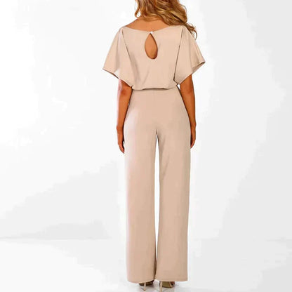 Kvinnors Jumpsuit Justerbart Bälte Bomull/Polyester-4