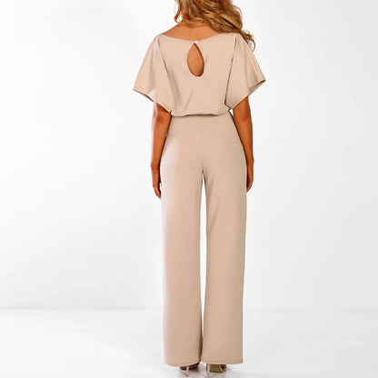 Dam Jumpsuit Chic i Bomull och Polyester för Elegant Passform-2