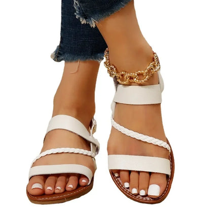 Variant image for Dam Sandaler med Spänne och Fransar i Syntetiskt Läder-1