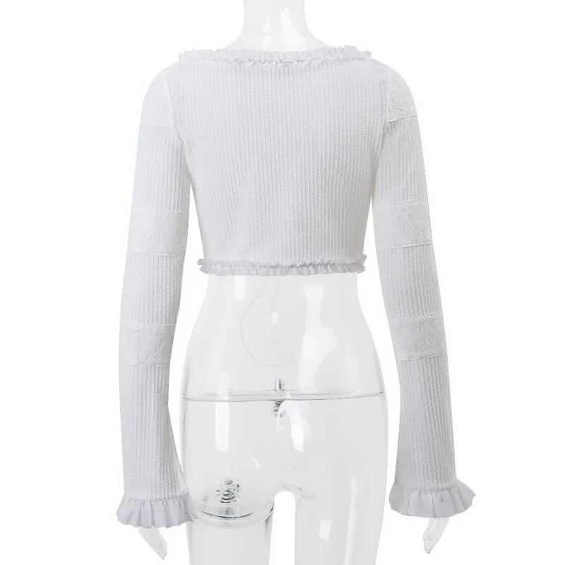 Dam Klänning A-Line Ruffled Polyester Spandex-4