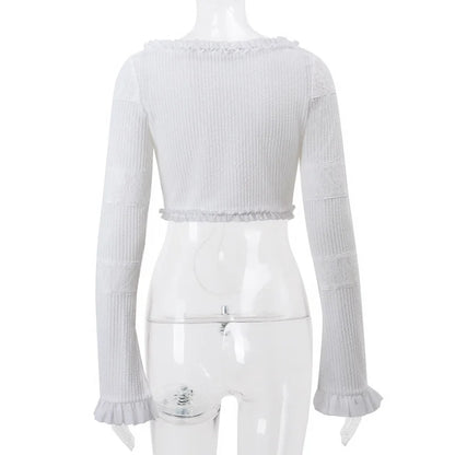 Dam Klänning A-Line Ruffled Polyester Spandex-4