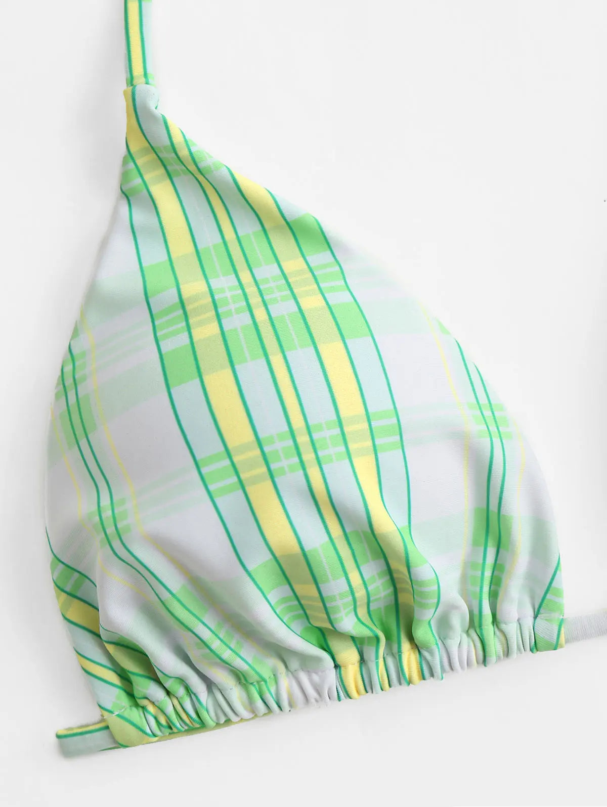 Dam Rutig Topp med Snörning i 100% Bomull-3