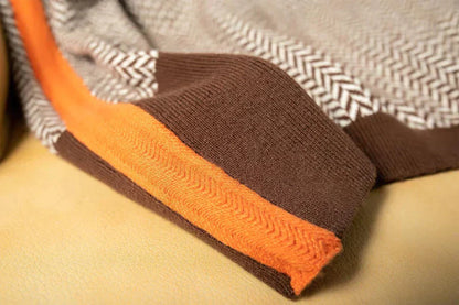 Dam Stickad Tröja Hög Krage Vågmönster Mjuk Akrylblandning-3