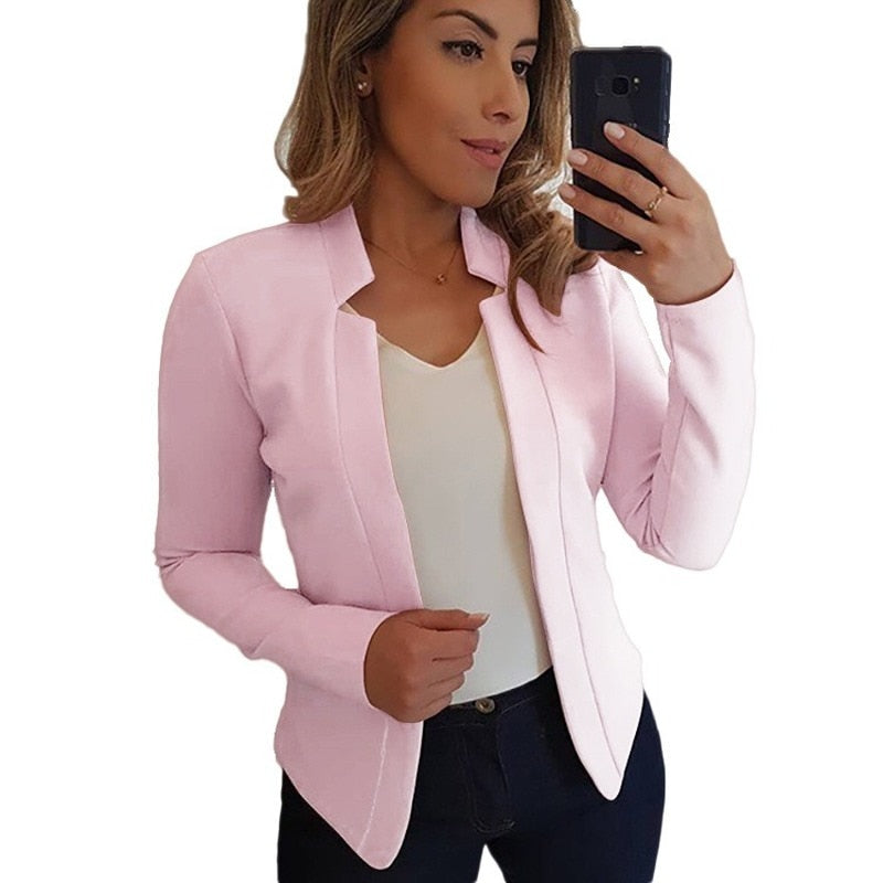 Variant image for Dam Blazer Långärmad Öppen Stickning 100% Polyester-4