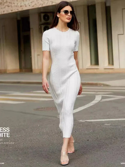 Variant image for Dam Midiklänning O-Neck Rak Bomull Polyester-4