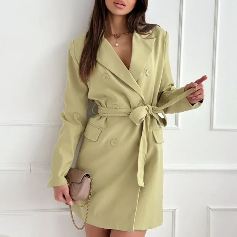 Dam Vinterkappa Elegant Högkvalitativ Med Fickor-2