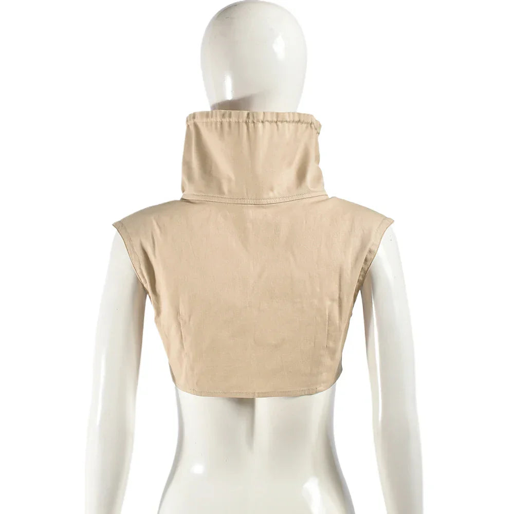 Dam Crop Top Klassisk Design Bomull Polyester-6