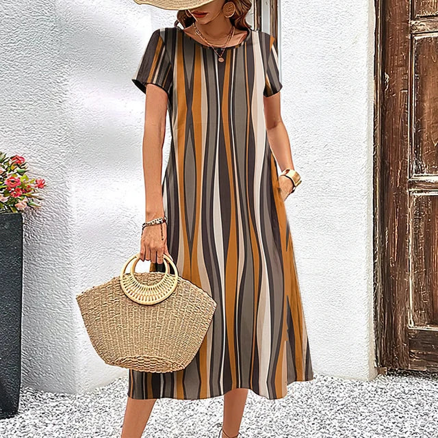 Variant image for Dam Klänning Lätt Luftig Design 100% Bomull-9