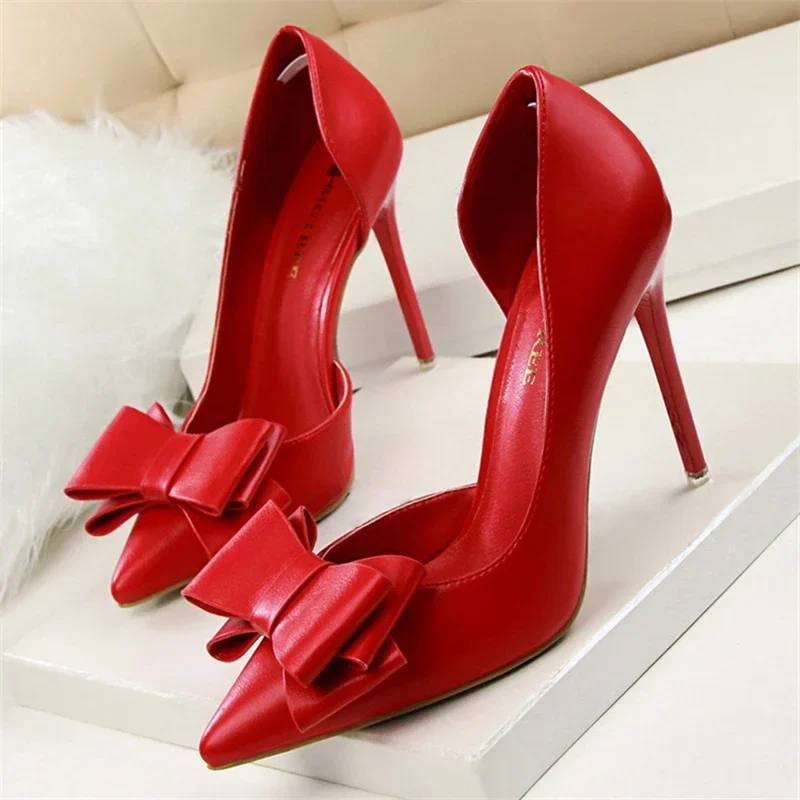 Dam Stiletto Skor PVC Gummi Elegant Design-1