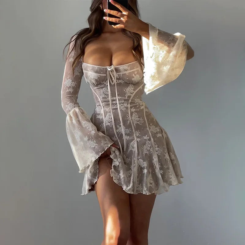 Dam Miniklänning Bodycon Polyester med Blixtlås och Veckdetalj 2