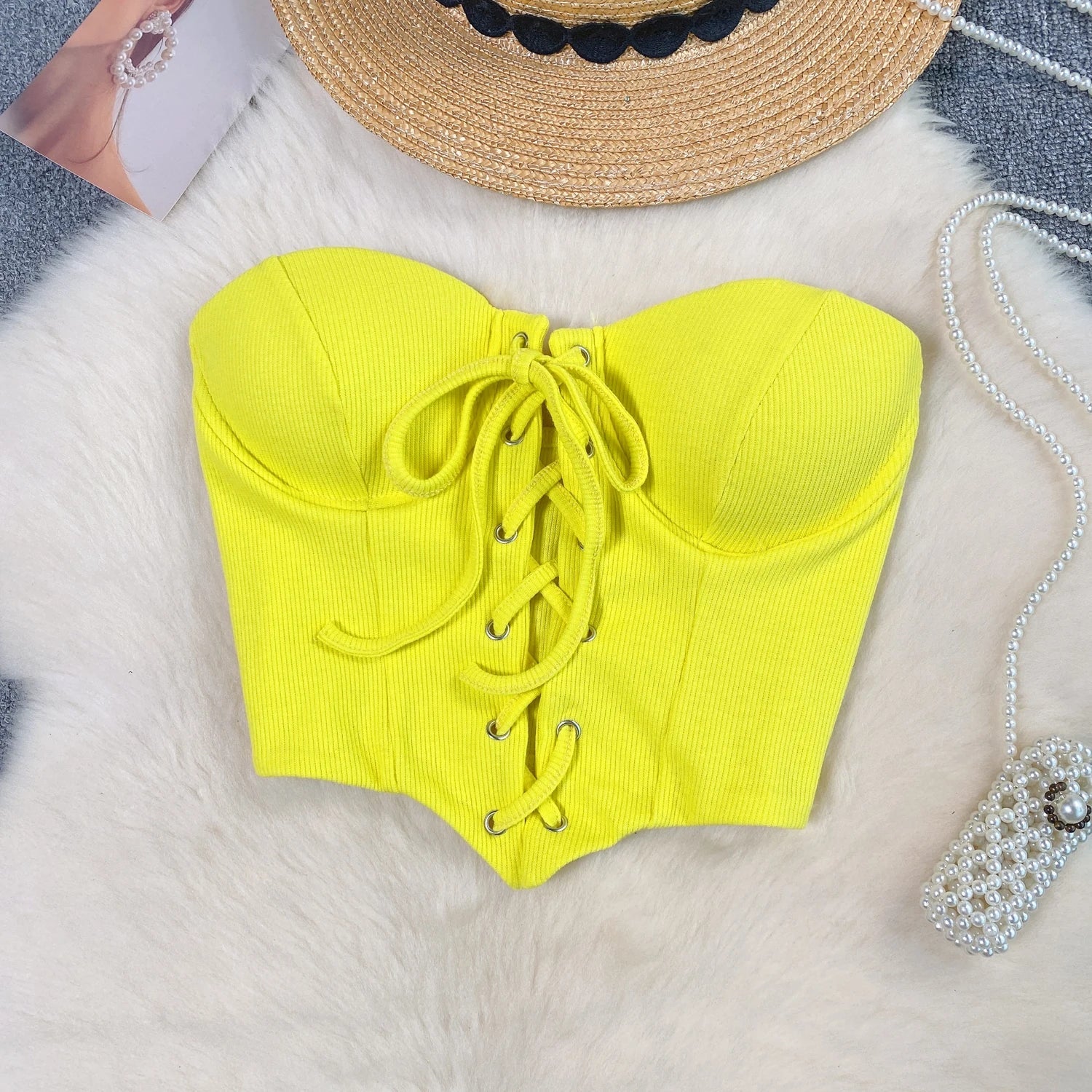 Variant image for Dam Bustier Enfärgad Polyester Klubbplagg-15