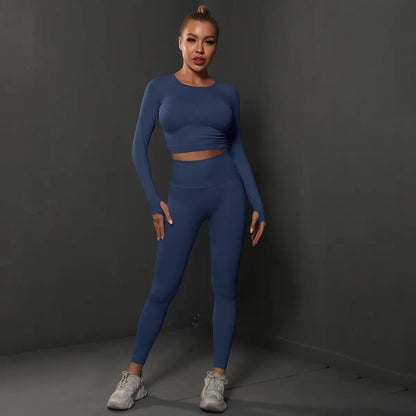 Variant image for Dam Aktiva Byxor Hög Midja Andningsbart Spandex Nylon-21