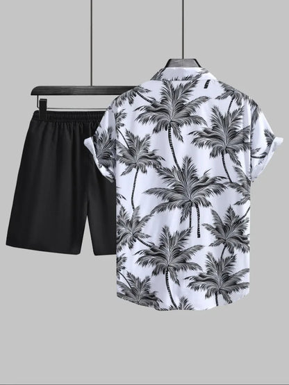 Tvådelat Set Dam Kjol Palmenprint Polyester-2