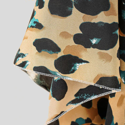 Dam Chiffon Bikini Omslag Lätt Polyester-5