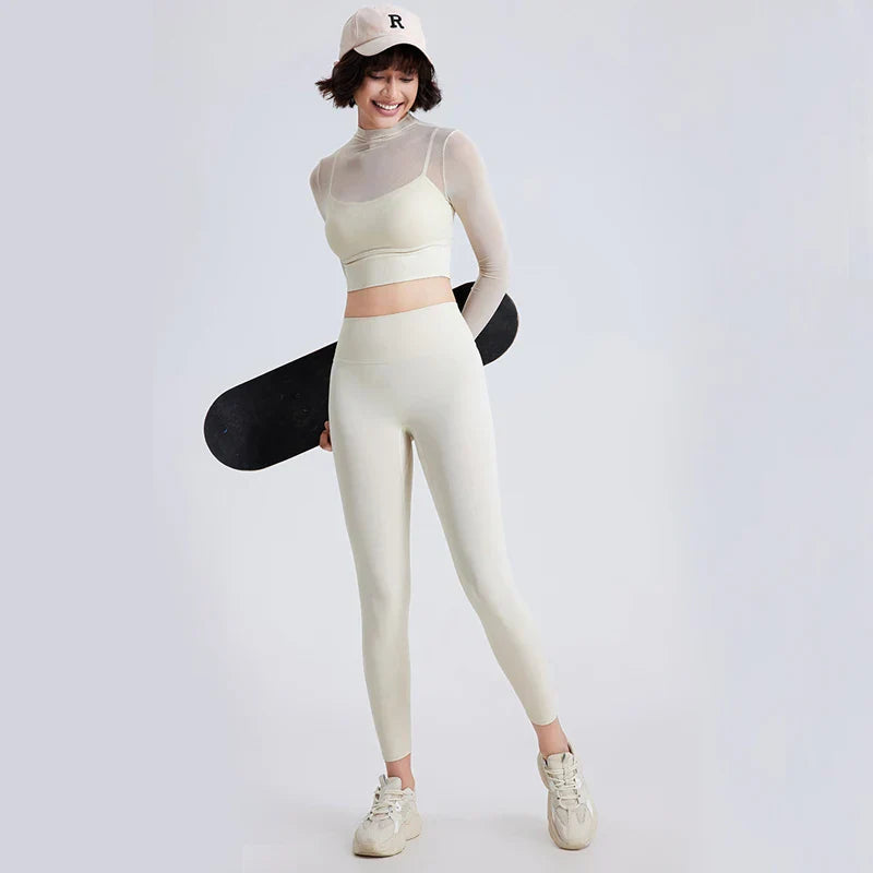 Variant image for Dam Leggings Set Stretchigt Nylon Elegant Hög Midja-1