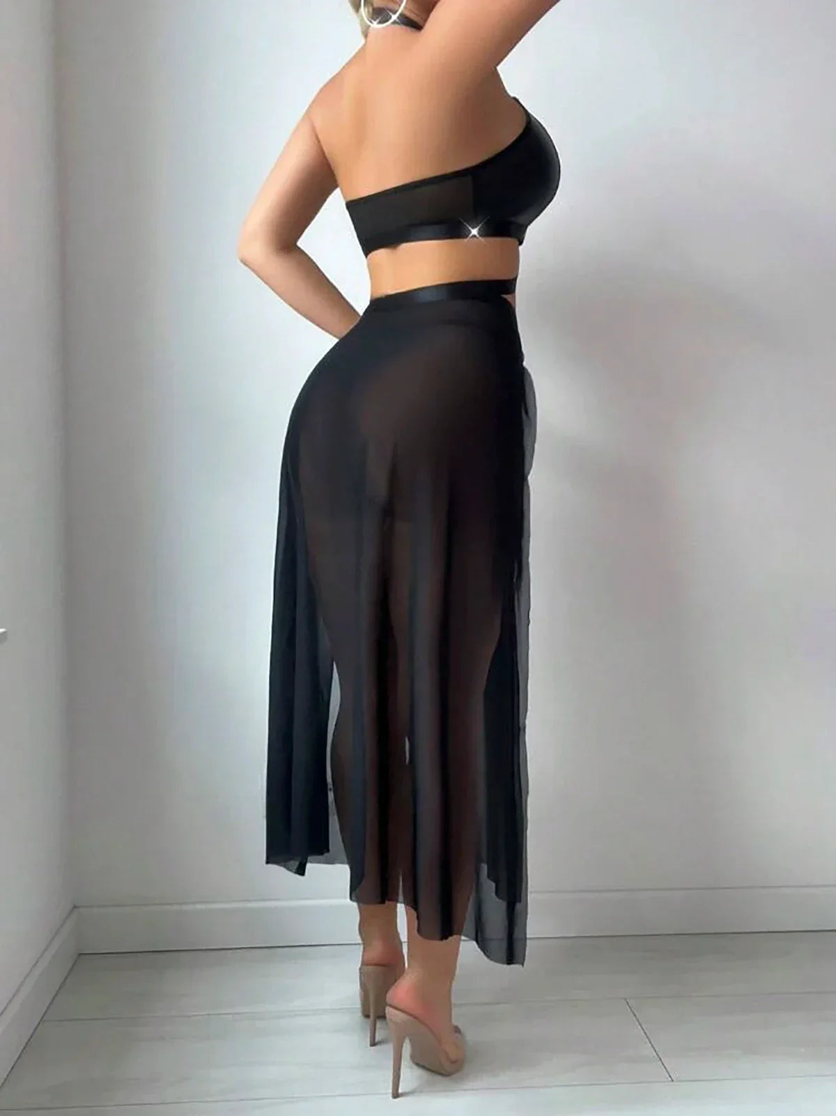 Damunderkläder Set Trådlös Polyester Snygga Underkläder-5