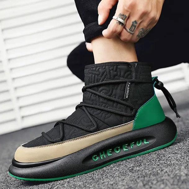 Variant image for Herr High-Top Sneakers Quiltad Vinter Textil Syntet-12