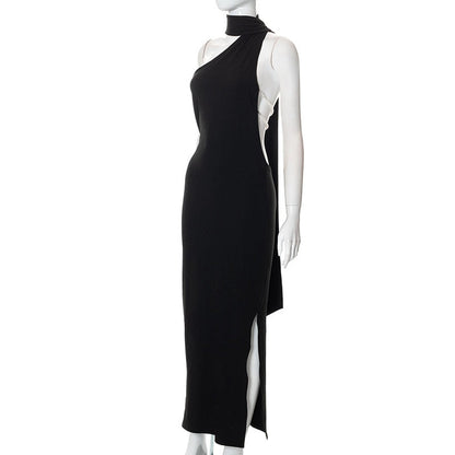 Maxi Klänning Dam Sidosidig Polyester Ankel-längd 5