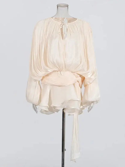 Variant image for Dam Miniklänning Draperad Polyester för Vardags och Fest-9