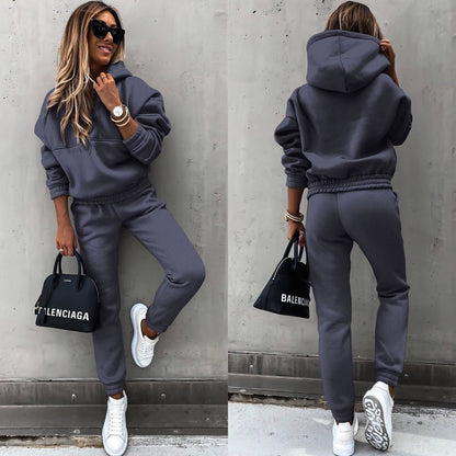 Mjuk Andningsbar Joggingdräkt för Dam - Höst och Vinter, Flera Storlekar, Komfortabel och Fashionabel Design 11